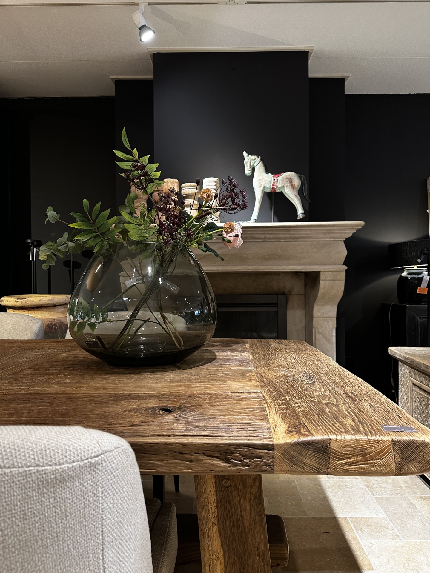 oud eiken tafel kopplank